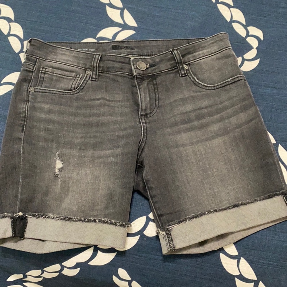 Black faded denim Kut Brand shorts- never worn!